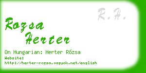 rozsa herter business card